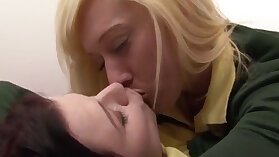 Lesbian MILF is mouthful of juicy teen pussy